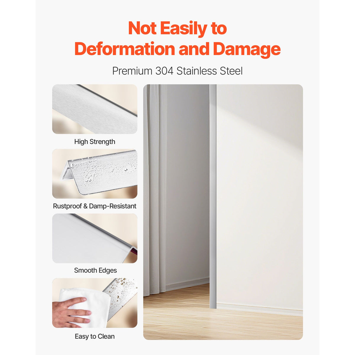 Stainless Steel Wall Corner Guards (10-Pack) – 90-Degree Edge Trim – photo 3 of 5