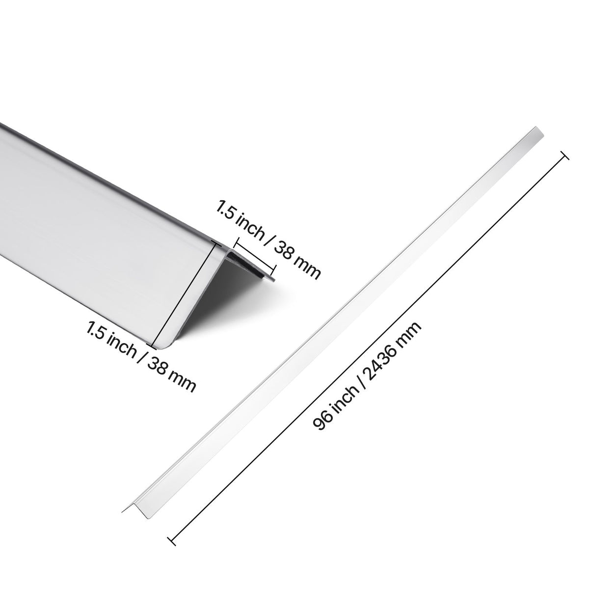 Stainless Steel Wall Corner Guards (10-Pack) – 90-Degree Edge Trim