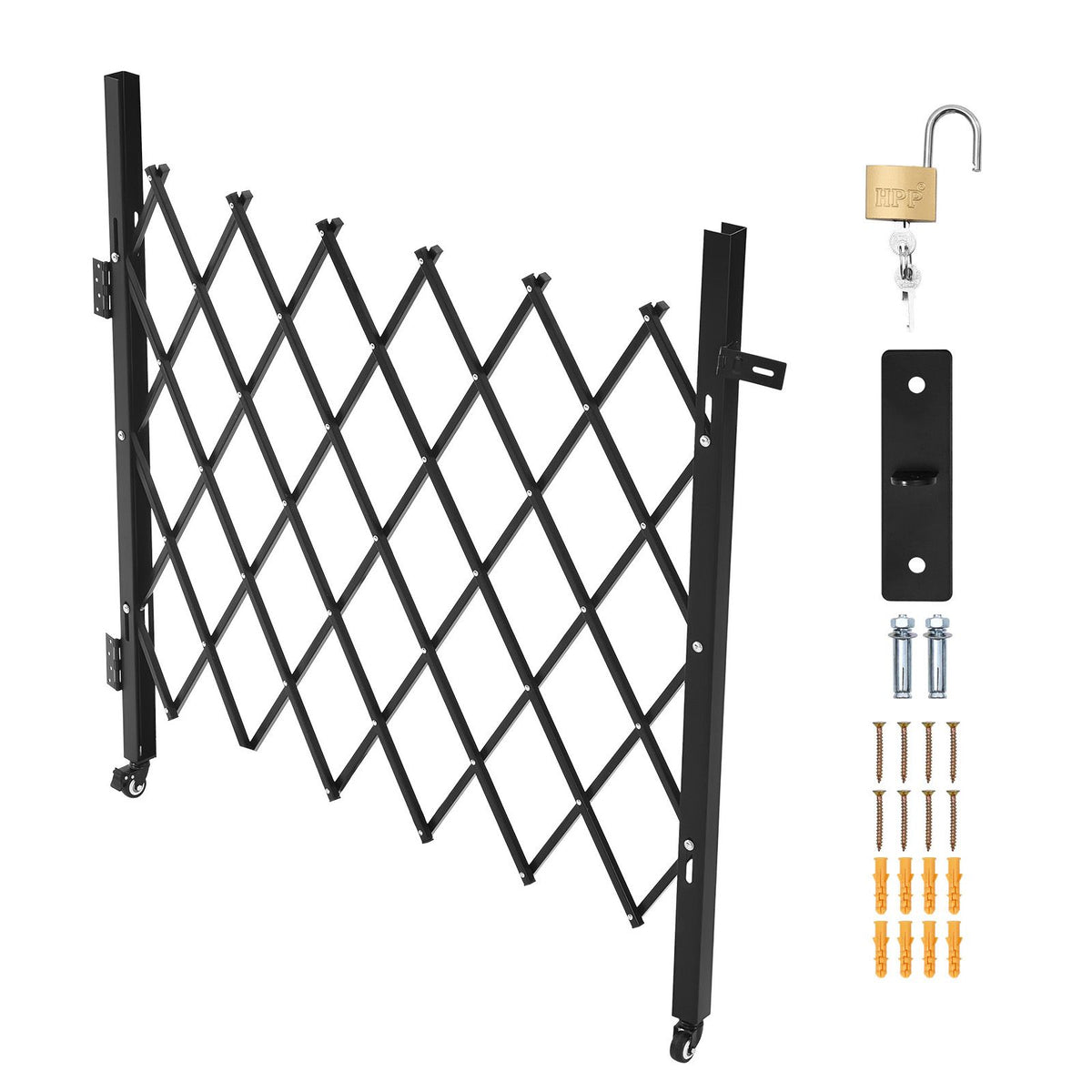 Folding Security Gate – Lockable Scissor Gate, 1100x1310mm – photo 1 of 5