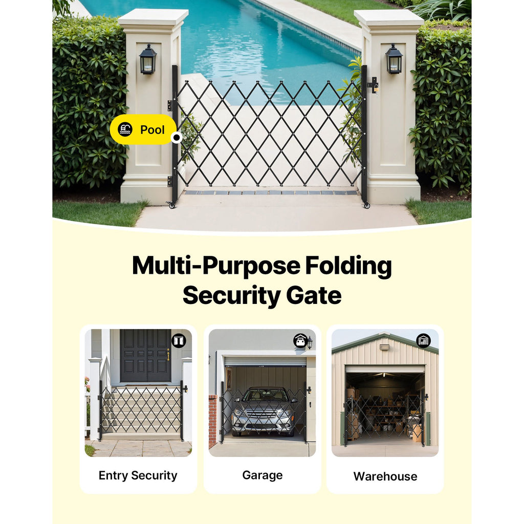 Folding Security Gate – Lockable Scissor Gate, 1700x1310mm