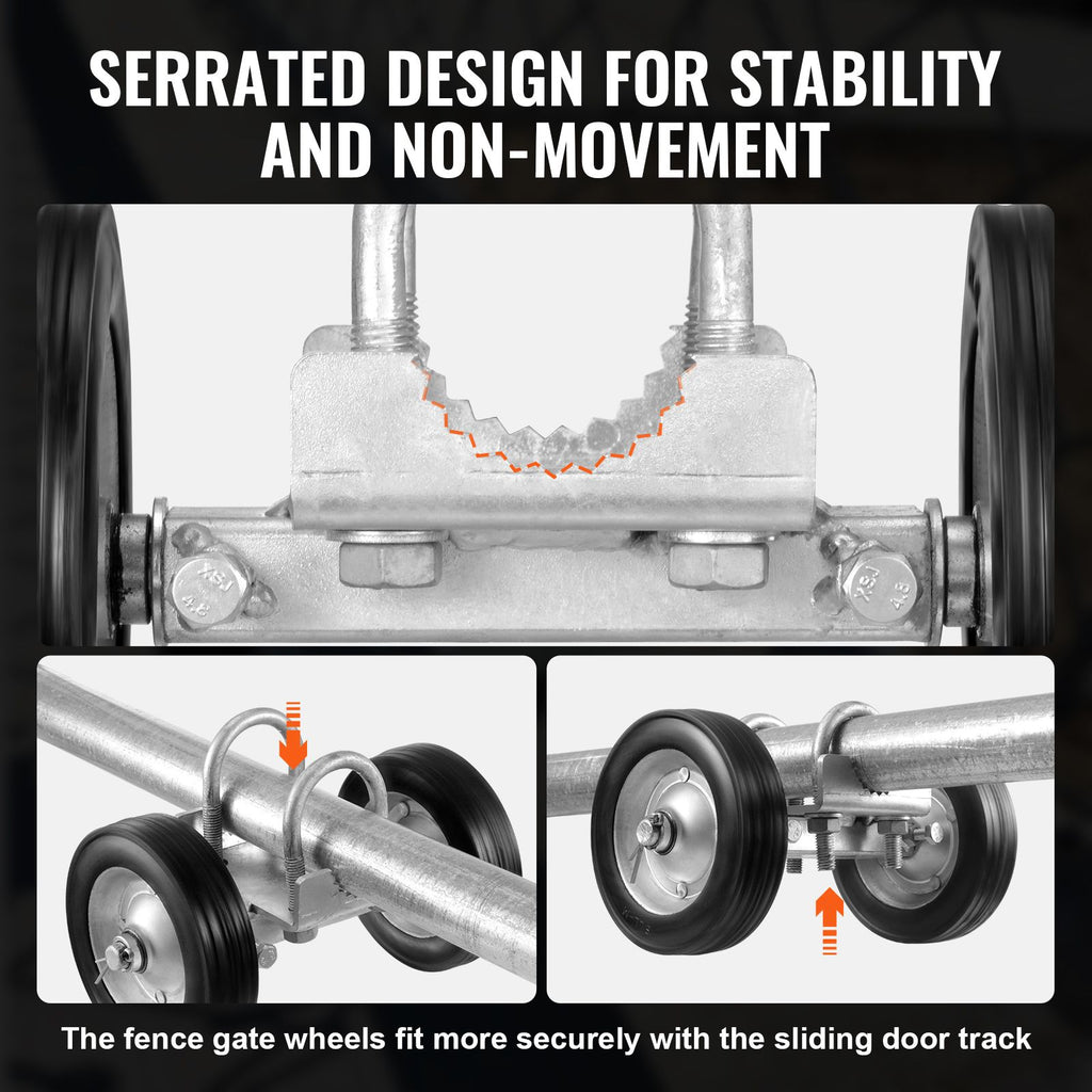 Sliding Gate Roller Kit – 6in Universal, 600lbs Load, Black – photo 5 of 5