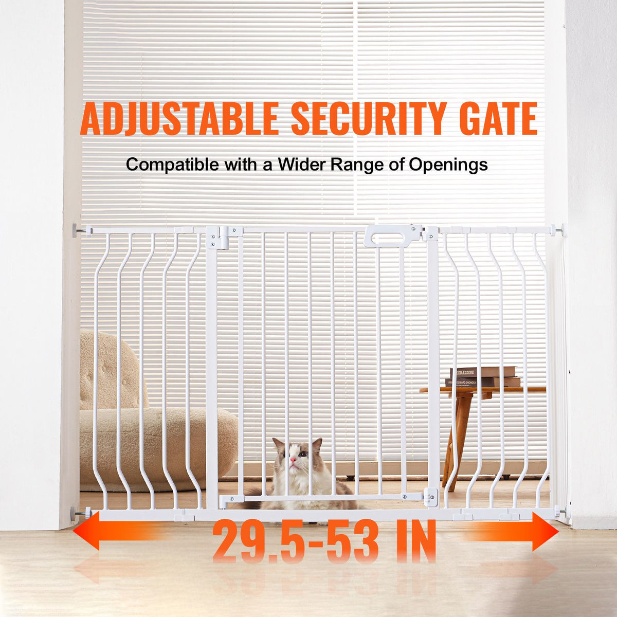 Auto-Close Baby & Pet Safety Gate – Extra Wide 749-1346mm, White – photo 2 of 5