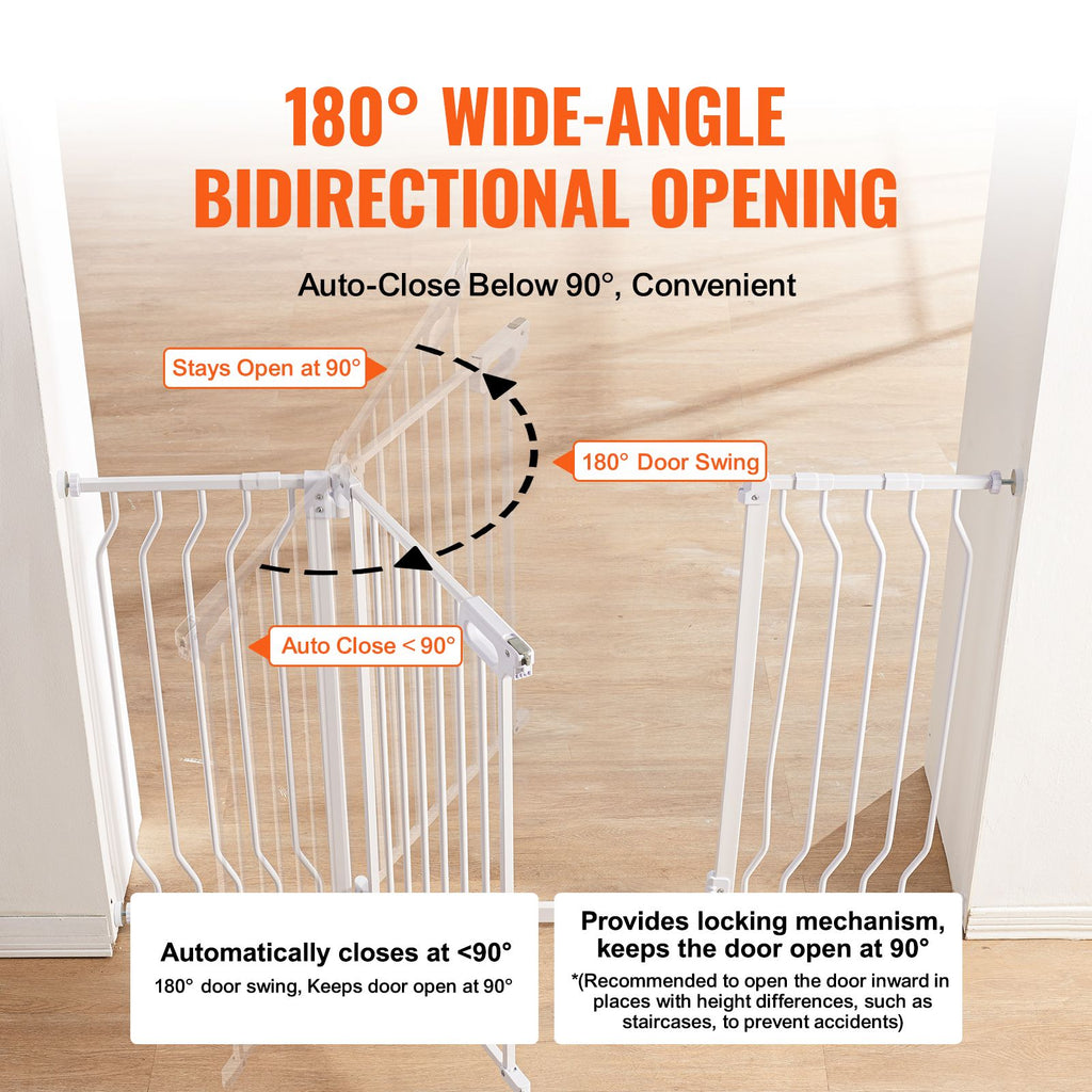 Auto-Close Baby & Pet Safety Gate – Extra Wide 749-1346mm, White – photo 4 of 5
