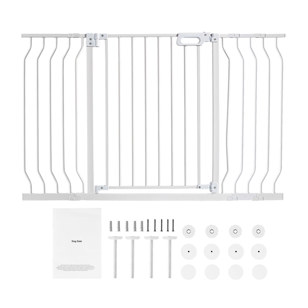 Auto-Close Baby & Pet Safety Gate – Extra Wide 749-1346mm, White