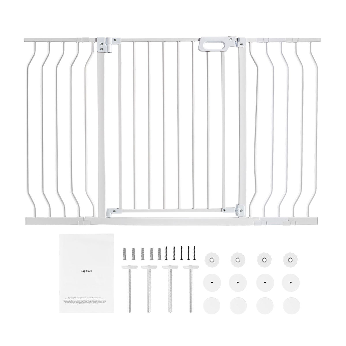 Auto-Close Baby & Pet Safety Gate – Extra Wide 749-1346mm, White