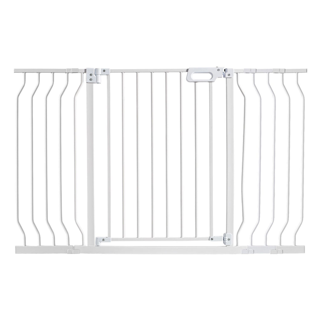Auto-Close Baby & Pet Safety Gate – Extra Wide 749-1346mm, White
