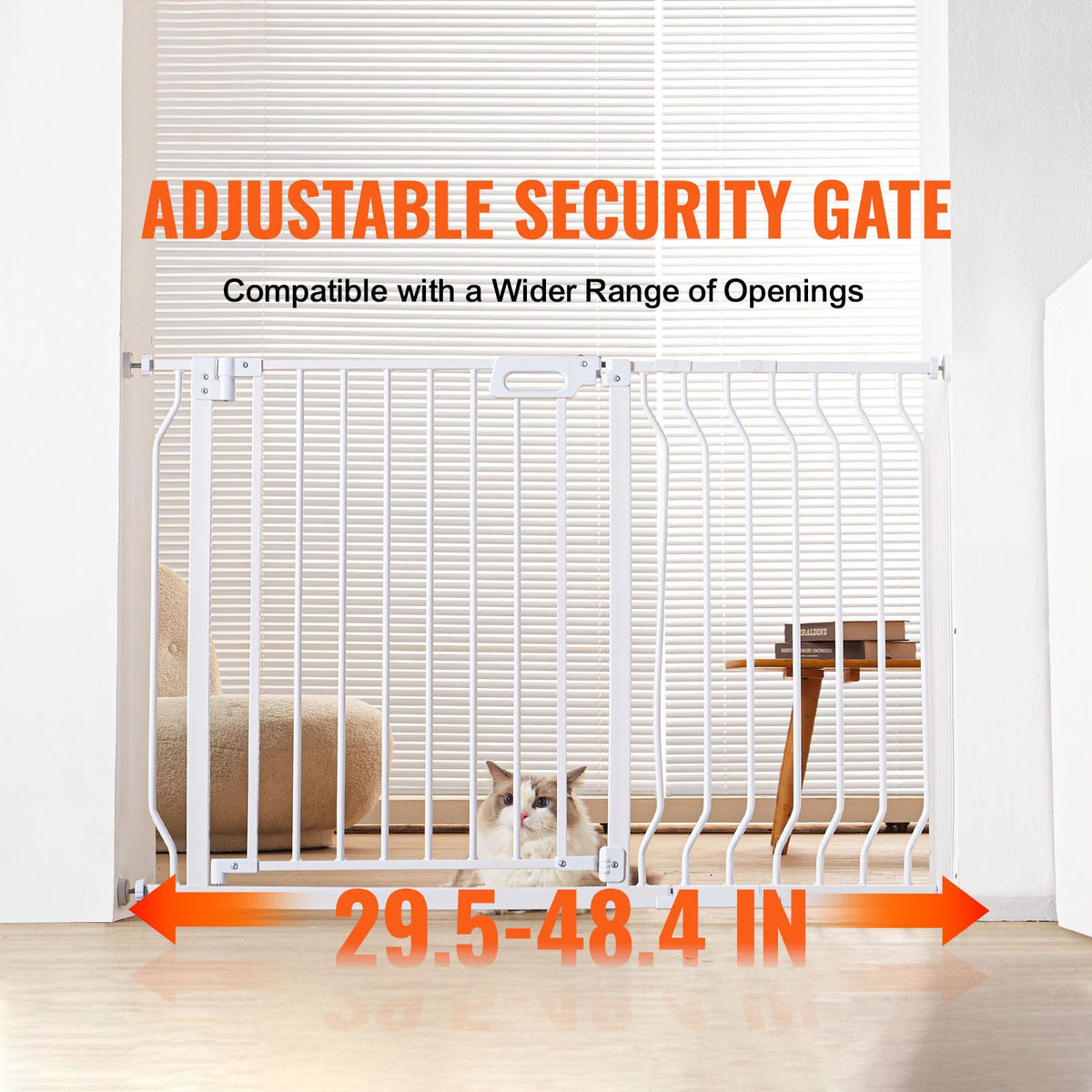 Auto-Close Baby & Pet Safety Gate – Extra Wide 749-1229mm, White – photo 2 of 5