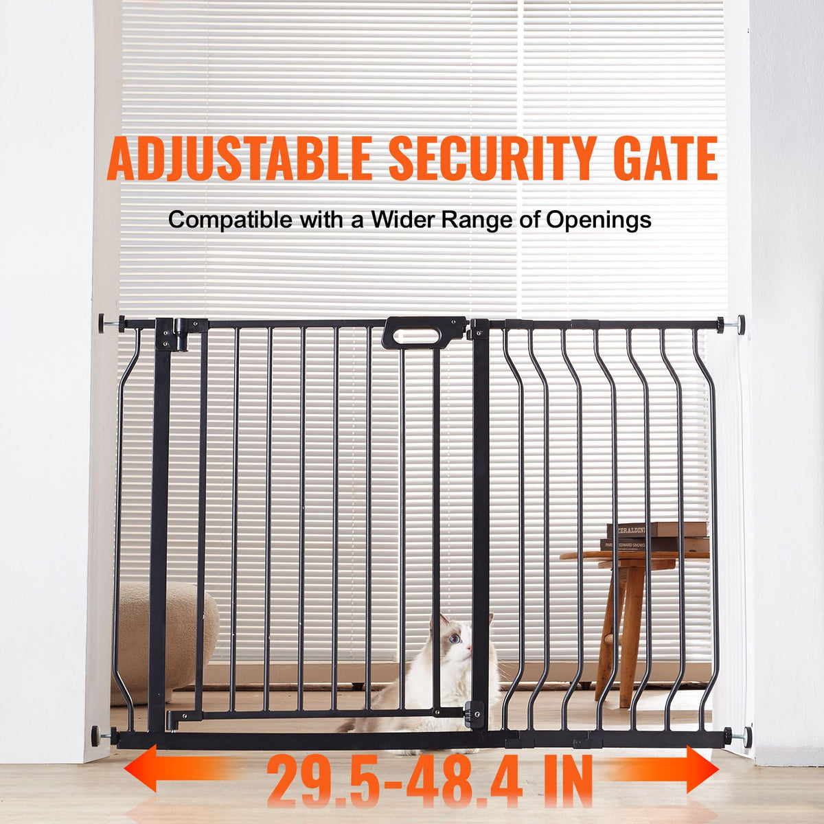 Auto-Close Baby & Pet Safety Gate – Extra Wide 749-1229mm, Black – photo 2 of 5