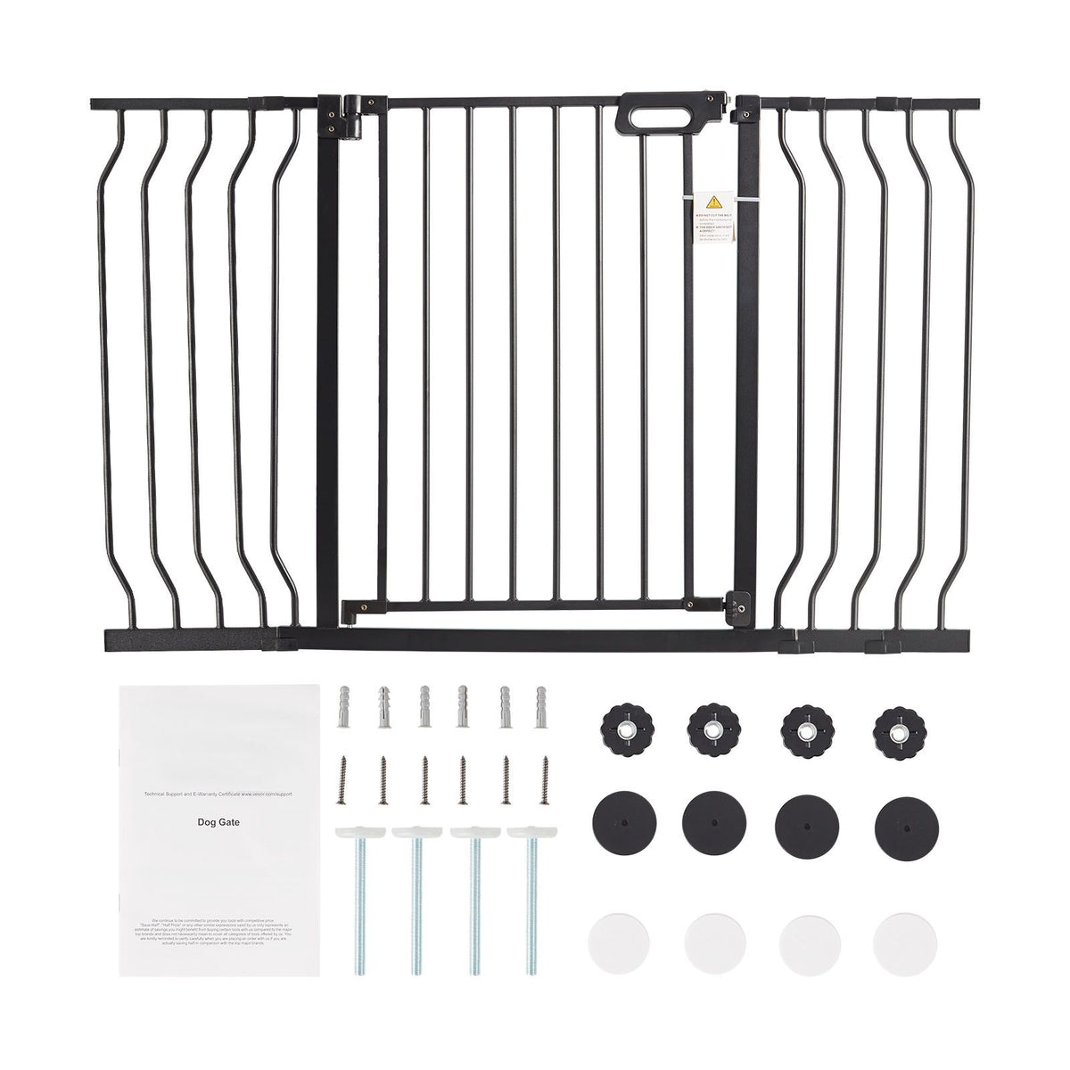 Auto-Close Baby & Pet Safety Gate – Extra Wide 749-1346mm, Black – photo 1 of 5