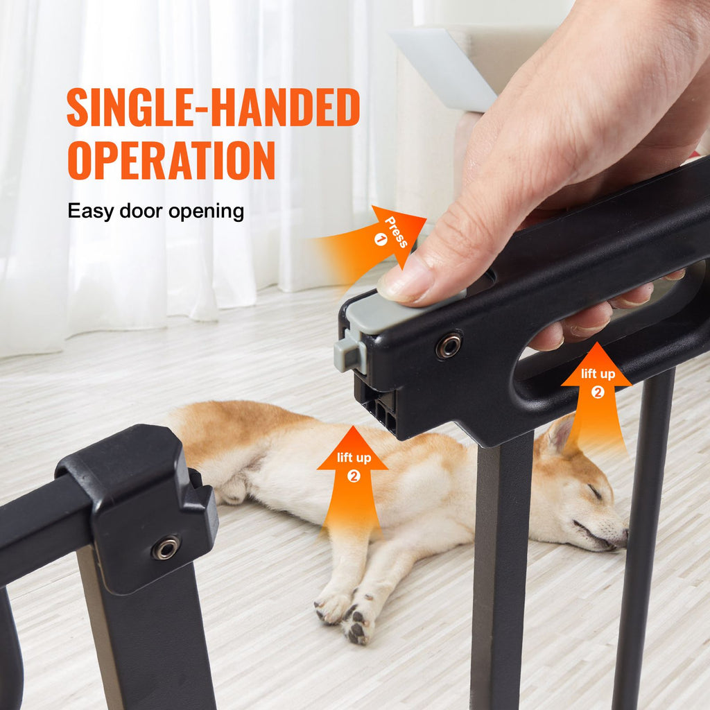 Auto-Close Baby & Pet Safety Gate – Extra Wide 749-1346mm, Black – photo 3 of 5