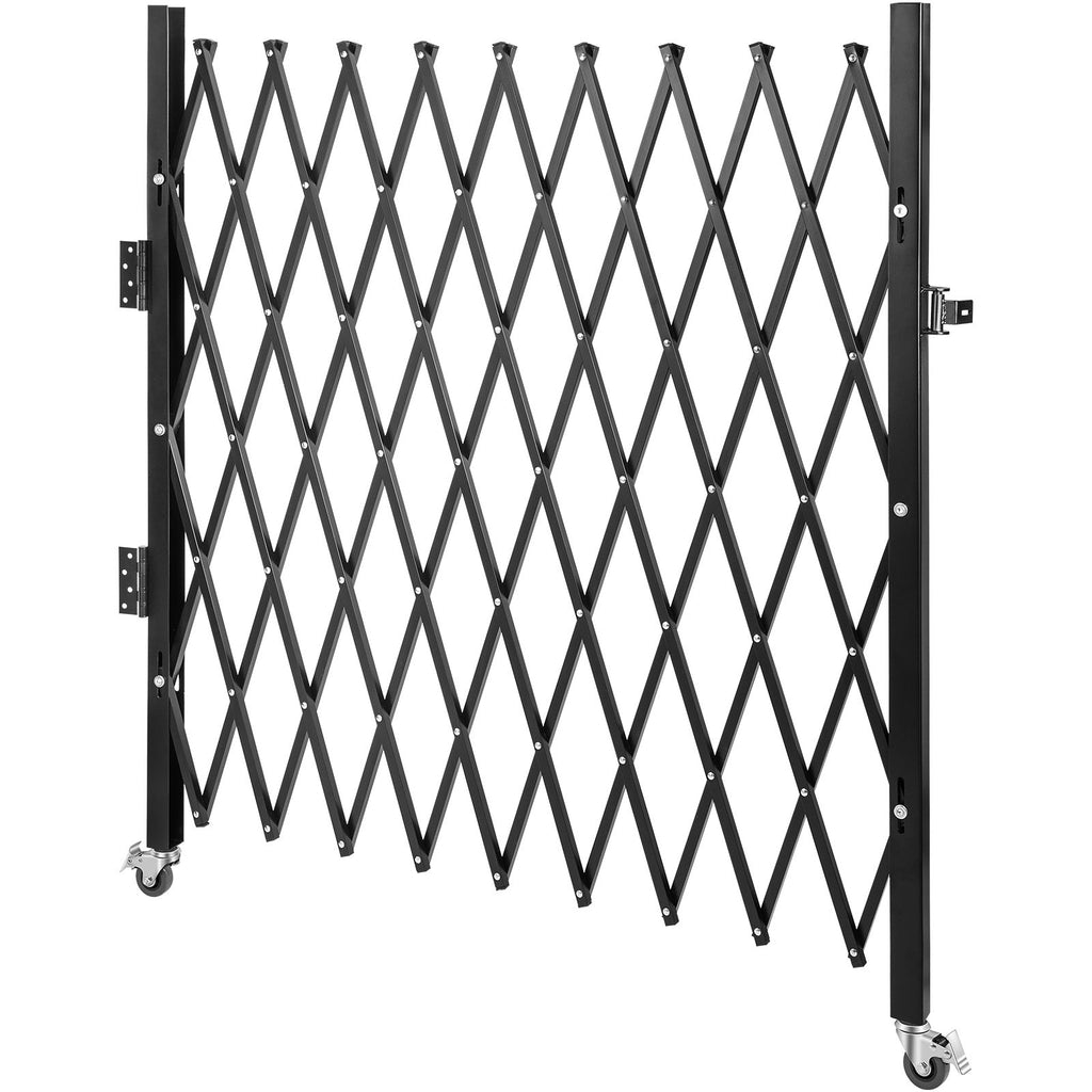 Folding Security Gate – Steel Accordion, 85x95in, with Padlock