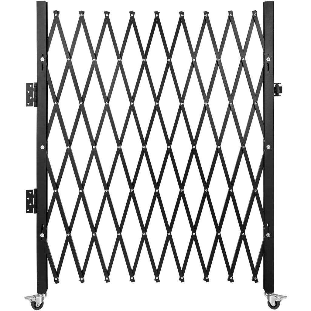 Folding Security Gate – Steel Accordion, 85x95in, with Padlock
