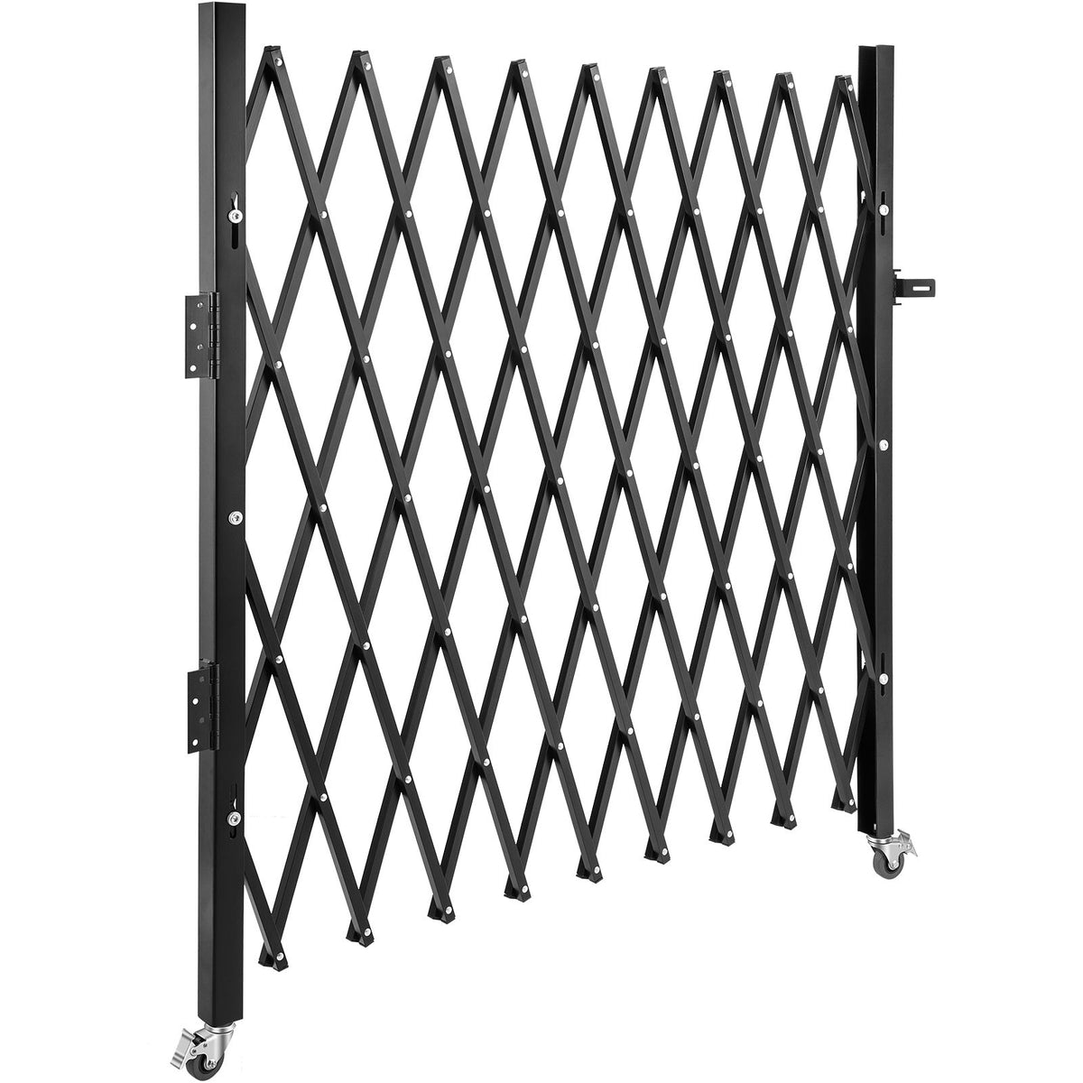 Folding Security Gate – Steel Accordion, 85x95in, with Padlock