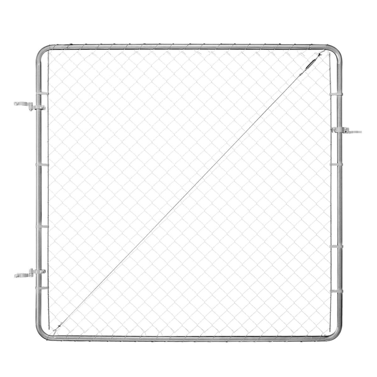 Chain Link Fence Gate – Adjustable 70x72in, Rust-Resistant