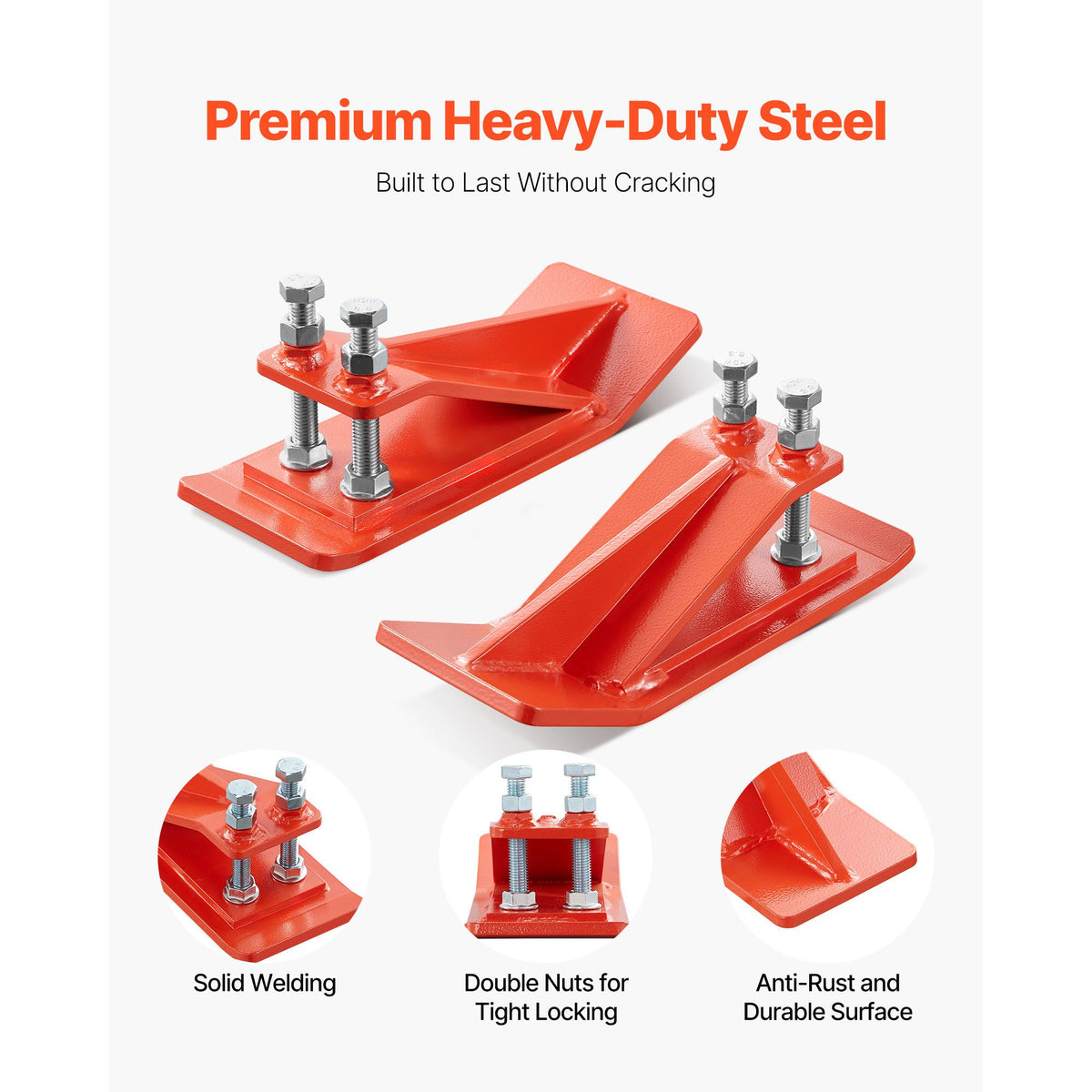 Tractor Bucket Edge Protector (2-Pack) – Heavy Duty Steel, Orange – photo 3 of 5