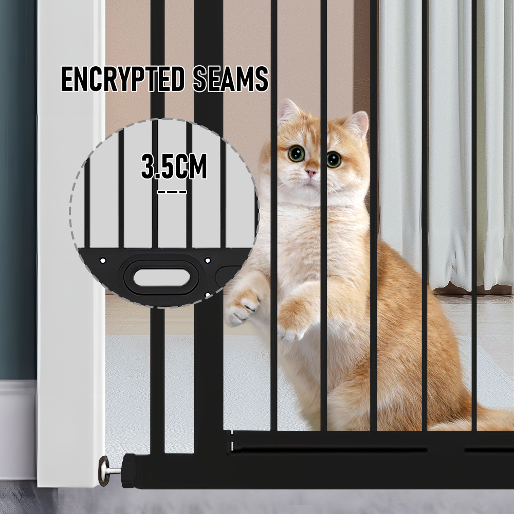 No-Drill Baby & Pet Security Gate – Extra Tall 150cm, Black – photo 2 of 5
